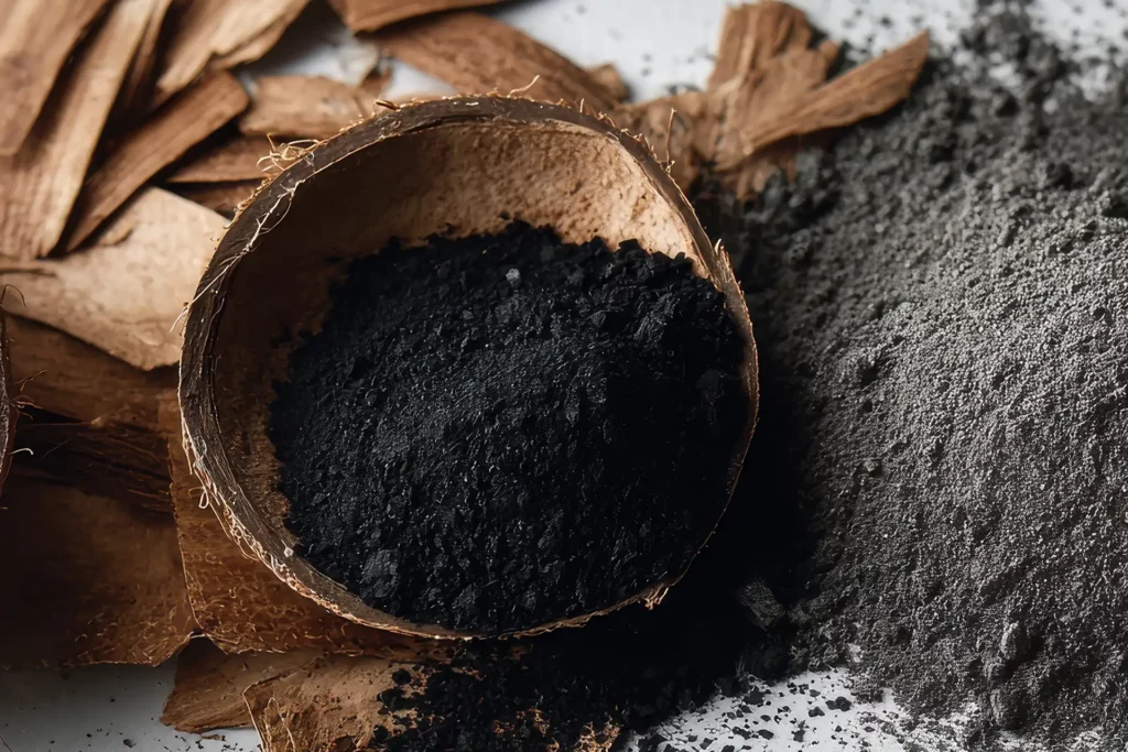 Biobased actieve kool